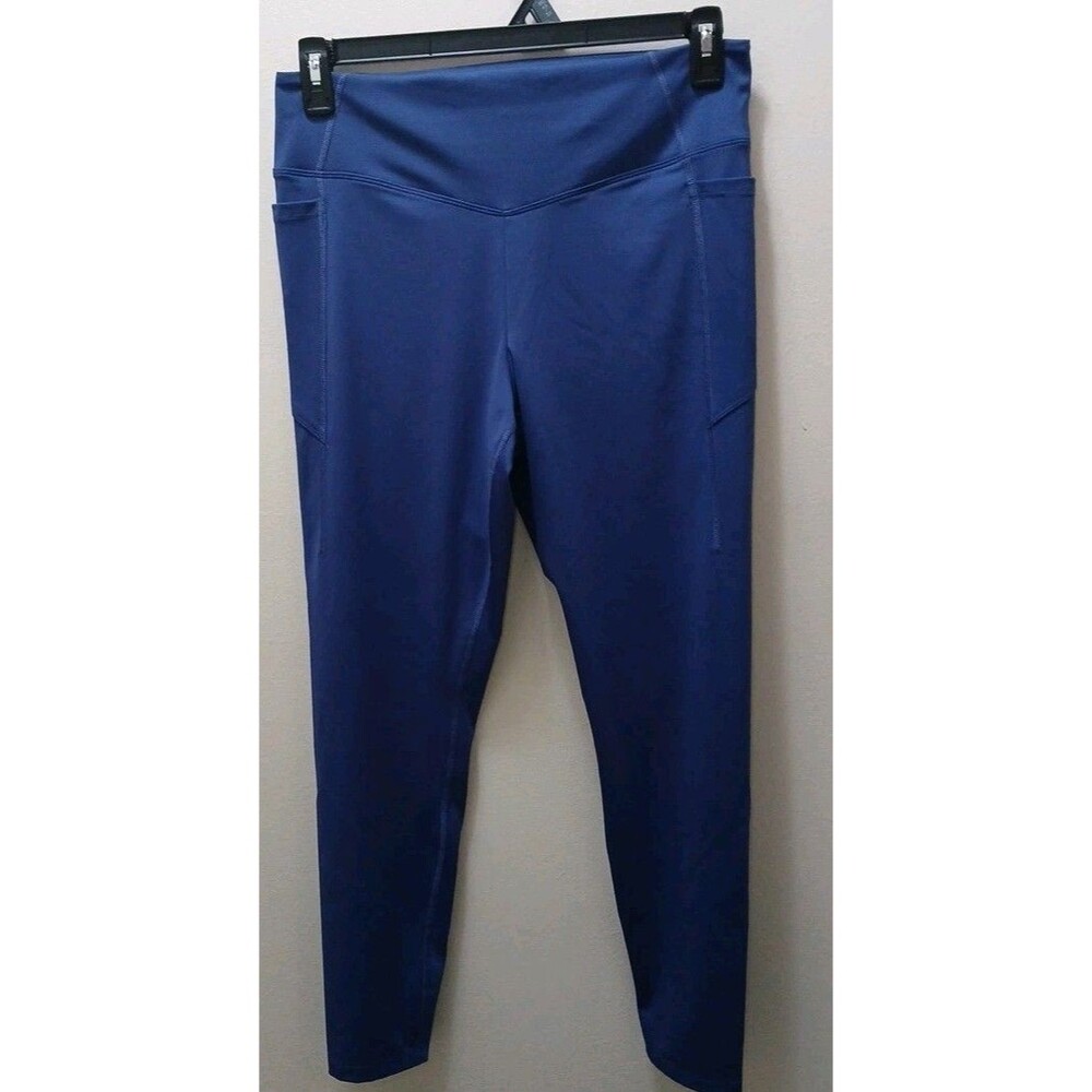 Victoria's Secret Pink Active Athletic Rich Purple Leggings Pockets Womens XL